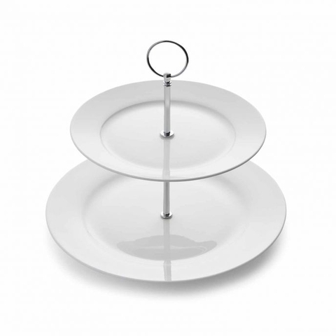 [SALE] PM ROYAL WORCESTER SERENDIPITY Platinum Đĩa 2 tầng  SDP5589-XB