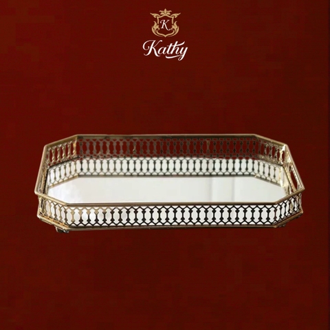 [SET QUÀ TẾT] Khay Mứt Tết hình lục giác với 3 hũ mứt tráng gốm sứ sang trọng - Hàng Chính Hãng thiết kế Anh Quốc