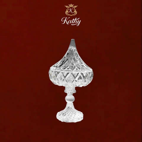 [SET QUÀ TẾT] Khay Mứt Tết luc giác 3 hũ mứt thủy tinh vàng sang trọng - Hàng Chính Hãng thiết kế Anh Quốc