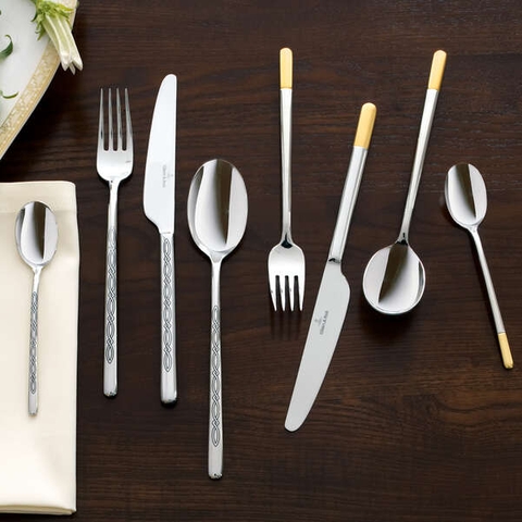 VB Ella part.gold plated Thìa súp dành cho 1 người Villeroy & Boch nhập khẩu từ Đức 1263510040