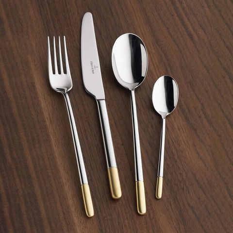 VB Ella part.gold plated Thìa tráng miệng dành cho 1 người hãng Villeroy & Boch nhập khẩu từ Đức  1263510070