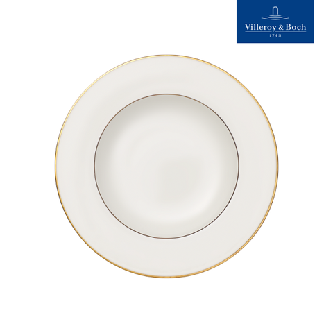 VB Anmut Gold Đĩa sâu màu trắng sứ xương cao cấp mạ vàng Villeroy & Boch nhập khẩu từ Đức  24.8cm 1046532700