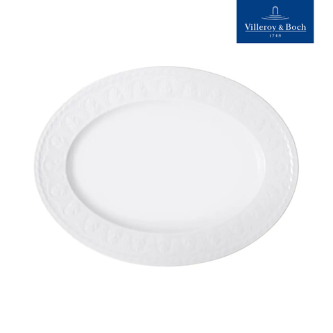 VB Cellini Đĩa Oval 40cm màu trắng phong cách Phục hưng Villeroy & Boch nhập khẩu từ Đức 1046002940