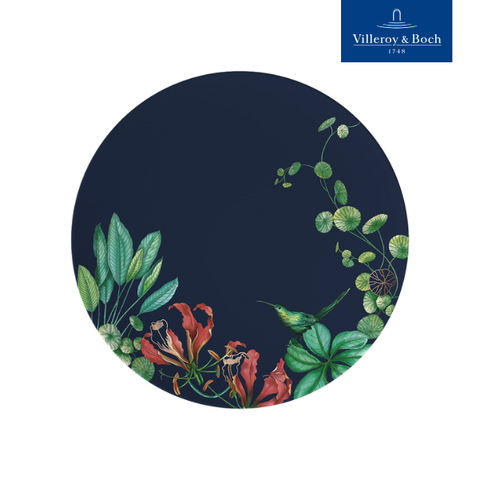 VB Avarua Đĩa bánh xanh 33cm họa tiết vẽ tay mạ vàng sang trọng Villeroy&Boch nhập khẩu tại Đức 1046552200