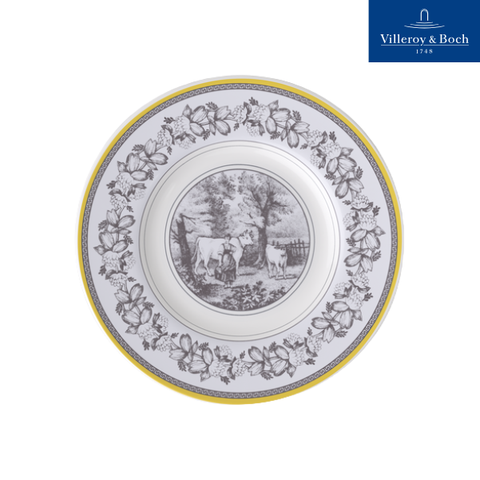 VB Audun Ferme Đĩa 18cm bức tranh làng quê Châu Âu thương hiệu Villeroy& Boch nhập khẩu từ Đức  1010672660