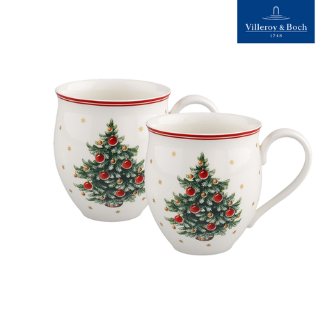 VB Delight Bộ cốc 2 chiếc sứ cao cấp hình cây thông Noel Villeroy& Boch nhập khẩu tại Đức 340ml 14858584031