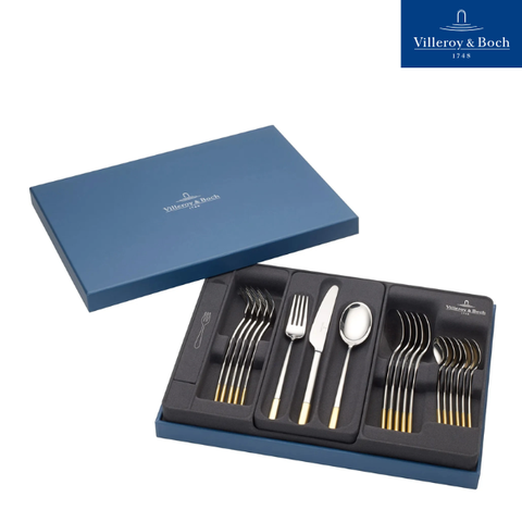 VB Ella Bộ dao dĩa thìa 24 món  dành cho 6 người thương hiệu Villeroy & Boch nhập khẩu từ Đức 6351-9030