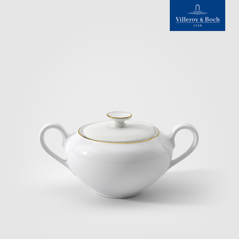 VB Anmut Gold Hũ đựng đường sứ xương viền vàng Villeroy & Boch nhập khẩu từ Đức 1046530960