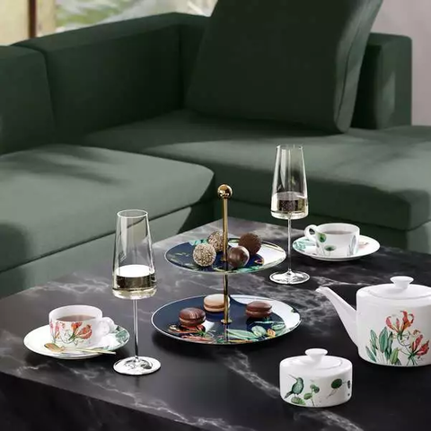 [SET QUÀ TẾT] VB AVARUA bộ trà 13 món Sứ Cao Cấp Công Nghệ Độc Quyền Thế Giới, Dát Vàng 20 Carat- Nhập Khẩu Đức