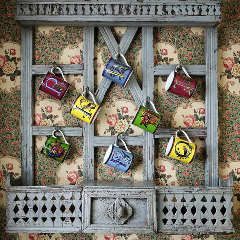 PM SPODE Kit Kemp Alphabet Cốc chữ O 340ml thương hiệu Portmeirion Vương Quốc Anh KKAO8975-XG