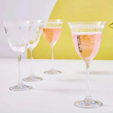 [SET QUÀ TẾT] PM BOTANIC GARDEN Set 4 Cốc & 4 Ly Pha Lê - Chính Hãng Nhập Khẩu Anh Quốc