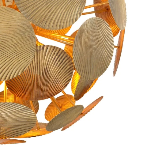 EICHHOLTZ Đèn chùm Chandelier Duvall L vintage brass finish