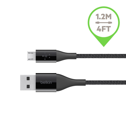 Cáp Duratex Micro-USB to USB Sync & Charge 1.2m F2CU051bt04