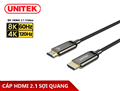 Cáp HDMI 2.1 sợi quang dài 10m 8K@60Hz Unitek C11085GY01-10M