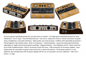 Zoom Acoustic Guitar Effects Pedal AC-3