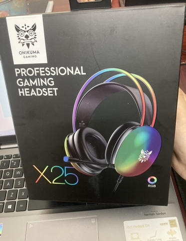 Combo Onikuma Gaming 5 (Tai Nghe X25 Black + Giá Đỡ ST-2 Black)