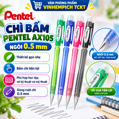Chì bấm Pentel AX105 chính hãng