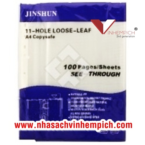 BÌA LỖ A4 JINSHUN 0.3MM XANH