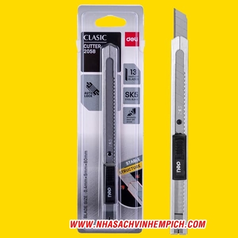 Dao rọc giấy Inox Deli 2058