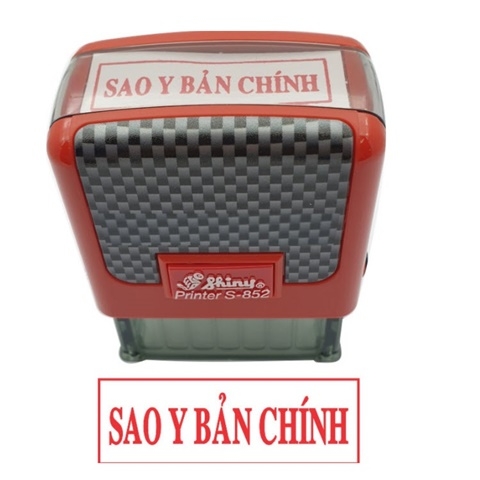 Con dấu Sao Y Bản Chính - Shiny S852 mực đỏ