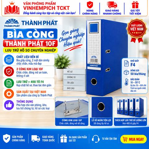 BÌA CÒNG 10F THÀNH PHÁT A4