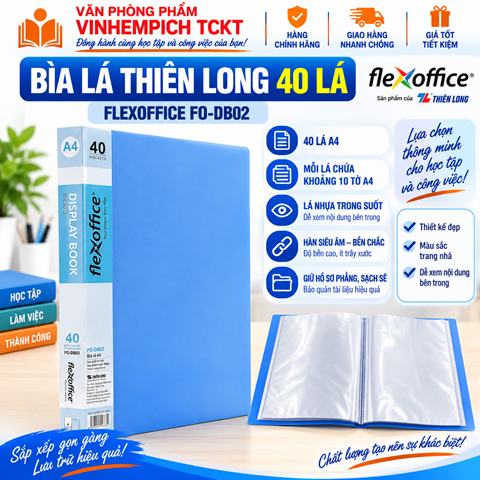 BÌA 40 LÁ A4 FO-DB02