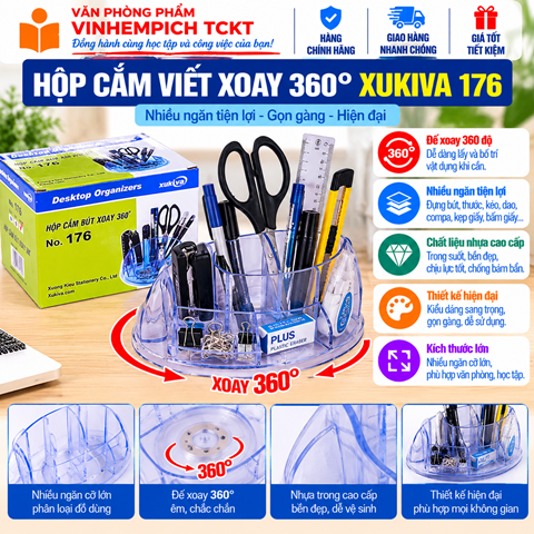 HỘP CẮM BÚT XUKIVA 176 -XOAY