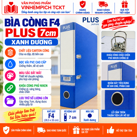 BÌA CÒNG PLUS A4-F4 5-7 CM
