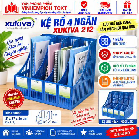 KỆ RỔ 4 NGĂN XUKIVA 212