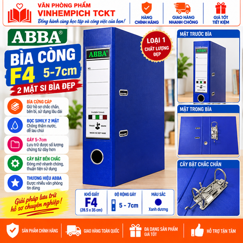 BÌA CÒNG ABBA 5-7CM 2 MẶT SI