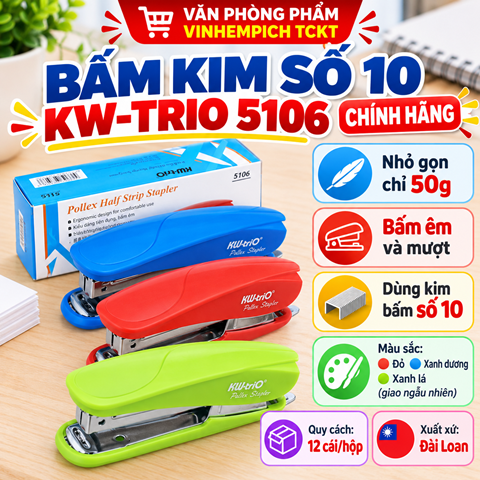 Máy bấm kim số 10 KW-TRIO 5106