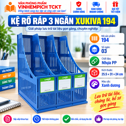 KỆ RỔ 3 NGĂN XUKIVA
