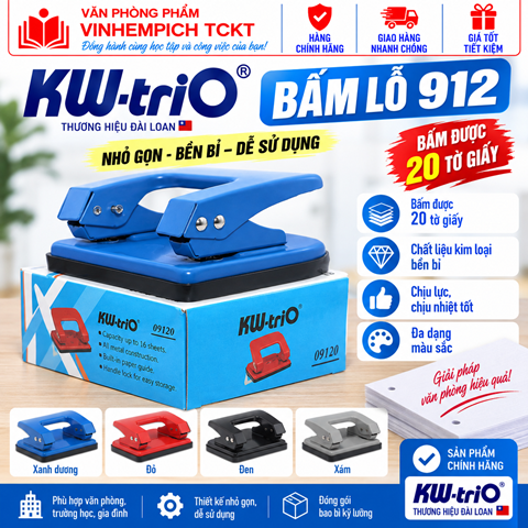 MÁY BẤM LỖ KWTRIO 912