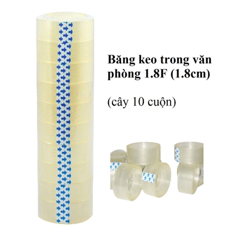 Cây 10 cuộn Băng keo văn phòng nhỏ 1,8F