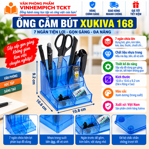 HỘP CẮM BÚT XUKIVA 168 (CỐ ĐỊNH)