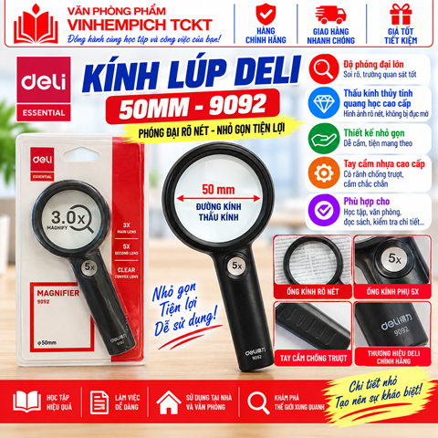 Kính Lúp Deli - 50mm 9092