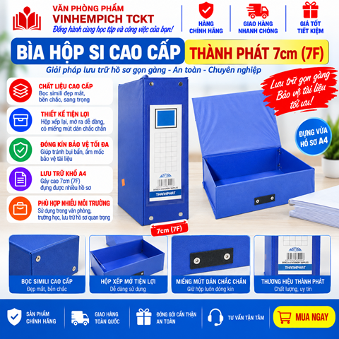 Bìa hộp si cao cấp Thành Phát 7cm (7F)