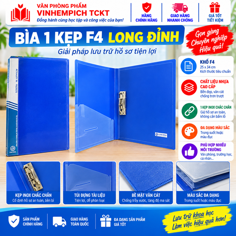Bìa 1 kẹp F4 Long Đỉnh
