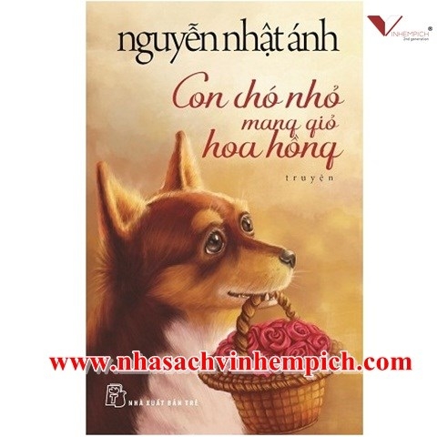 Con Chó Nhỏ Mang Giỏ Hoa Hồng