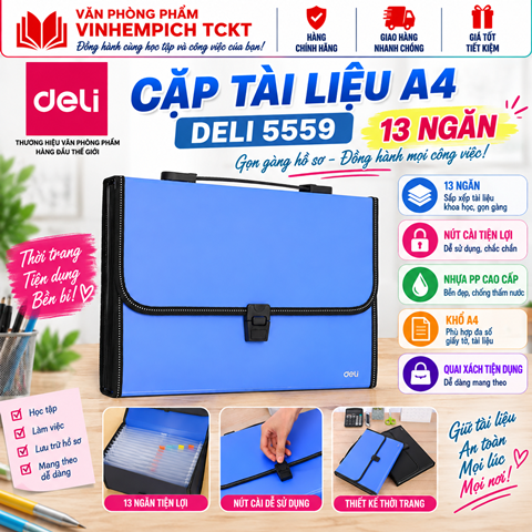 Cặp Tài Liệu Deli 13 ngăn 5559