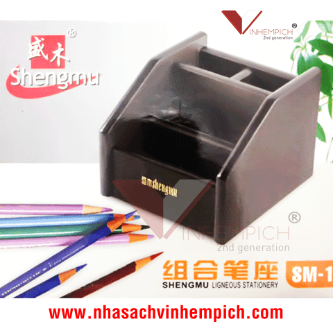 HỘP CẮM BÚT GỖ 4 NGĂN SM-111