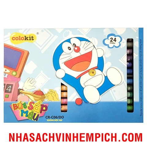 Bút sáp màu DORAEMON THIÊN LONG 24 màu CR-C06/DO