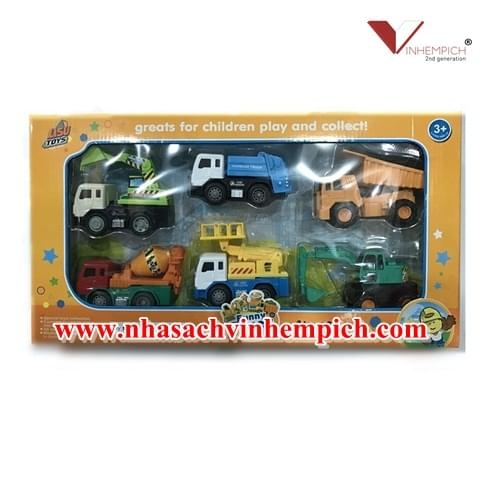 BỘ ĐỒ CHƠI XE TẢI FUNNY TRUCK LISU TOYS 6 CHIẾC