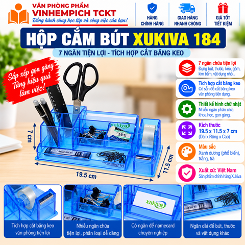 HỘP CẮM BÚT XUKIVA 184 (CỐ ĐỊNH)