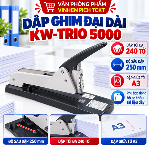DẬP GHIM ĐẠI KW – TRIO 5000