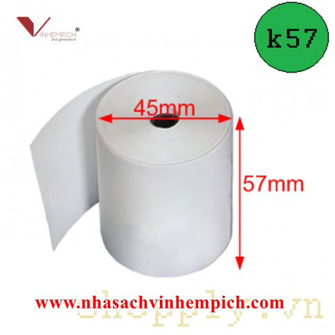 Giấy in nhiệt FT K57, đường kính 45mm