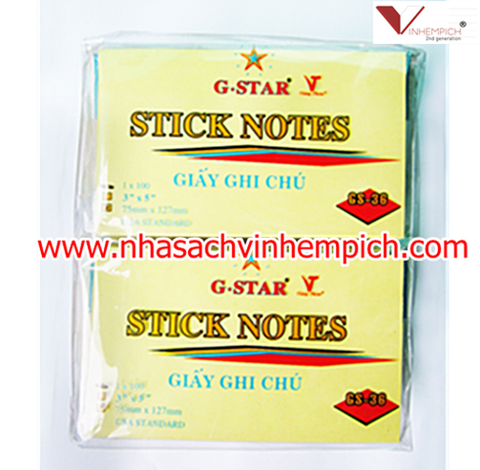 GIẤY NOTE G-STAR 3x4