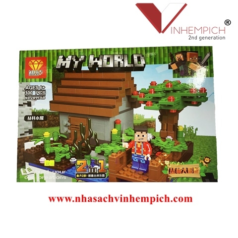 Lắp Ráp Xếp Hình Lego Minecraft Myworld ZB9936B Khu vườn thông thái