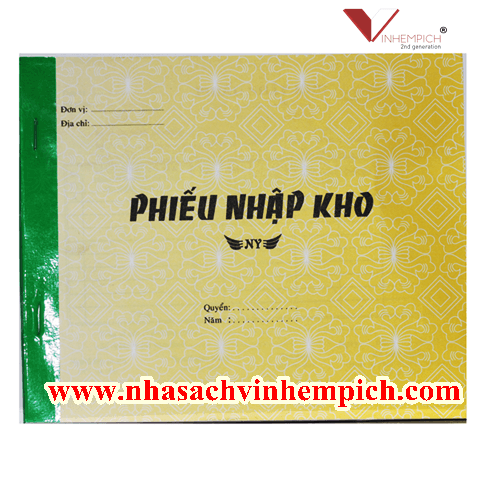 PHIẾU NHẬP KHO 3 LIÊN 16X20 (A5) NY 50 BỘ = 150 TỜ