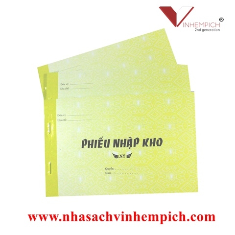 PHIẾU NHẬP KHO 2 LIÊN 13X19 NY 50 BỘ = 100 TỜ